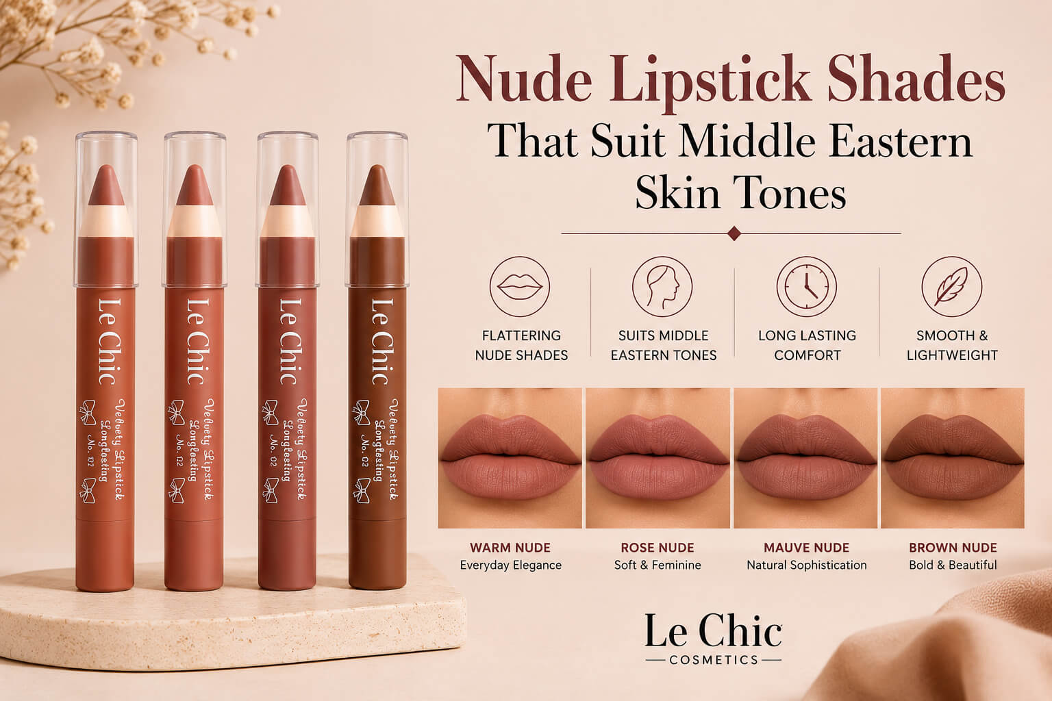 Best Nude Lipstick Shades for Middle Eastern Skin Tones in UAE